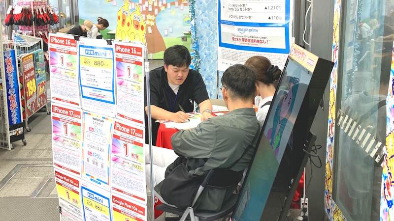 ７月の出張販売の様子①